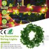 Artificial Ivy Battery Powered String Lights 360Pcs Leaves 100Pcs LED Beads Fake Leaf Fairy Lamps DIY Decorative Night Light For Wedding Kitchen Wall