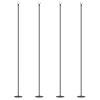 Outsunny String Light Poles for Outside Hanging, Steel Lighting Stand for Patio Backyard Deck Wedding Party, 8FT, 4 Pack