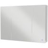 kleankin Bathroom Mirror Cabinet with Light, Bathroom Storage Cupboard with USB Charge, Adjustable Shelf, 35.5"W x 25.5"H, White
