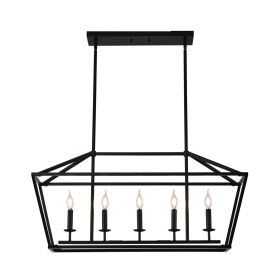 5-Light Farmhouse Kitchen Island Lighting