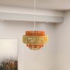Dorset Pendant Lamp - White and Natural/Terracotta