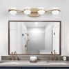 (Same as W134067503/L2001) Modern Minimalist Gold Bathroom Vanity Light, 4 Bulb Acrylic Shades, Wall Mounted Decorative Lighting Fixture