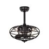 18.1" Caged Ceiling Fan with Remote Control,Timer, 3 Speeds Indoor Ceiling Fan for Farmhouse, Bedroom Living Room(No include Bulbs)
