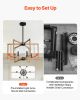 6-Light Chandelier Metal Modern Chandelier Adjustable Height for Ceilings
