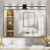 (Same as W1340P143680/LL2001-B-6) Vanity Lights With 6 LED Bulbs For Bathroom Lighting(Black)