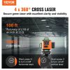 VEVOR Laser Level, 100ft, Self Leveling Manual Green 4 x 360° Cross 16 Line Laser