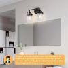 2-Light with Clear Glass Shade, Modern Sconce, Industrial Indoor Light Fixture for Bathroom Living Room Bedroom Over Kitchen Sink, E26 Socket