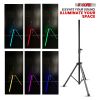5 Core Speaker Stand Tripod Floor with RGB LED Lights Heavy Duty Adjustable 2Pcs Up to 72 Inch DJ Studio Monitor Stands Pole Mount - SS HD LGT 2 PCS