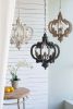 Farmhouse Chandelier, 6-Light Wood Chandelier Pendant Light Fixture with Adjustable Chain for Dining Room Living Room Entryway, Bulb Not Included
