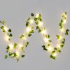 Artificial Ivy Battery Powered String Lights 360Pcs Leaves 100Pcs LED Beads Fake Leaf Fairy Lamps DIY Decorative Night Light For Wedding Kitchen Wall
