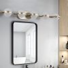 Modern Minimalist Bathroom Vanity Light, LED 6 Bulb Acrylic Shades, Wall Mounted Decorative Lighting Fixture