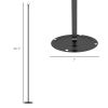 Outsunny String Light Poles for Outside Hanging, Steel Lighting Stand for Patio Backyard Deck Wedding Party, 8FT, 4 Pack