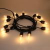 24-Foot Outdoor Commercial String Lights, 12 Shatterproof LED Bulbs, Indoor/Outdoor Use