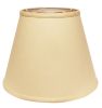 Deep Empire Hardback Lampshade with Washer Fitter, Beige Color Fabric Lampshade for Table Lamps, Natural Linen, 10" Top x 18" Bottom x 13" Height