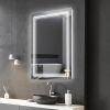 Kleankin LED Lighted Bathroom Mirror 32x24 Wall Mounted Vanity Smart Touch Waterproof Horizontal Vertical