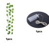 1 Roll Of Artificial Ivy Leaf Plants With LED String Lights (86.6''); Green Vine Garland Hanging Lights For Wall Party Wedding Room Home Kitchen Indoo