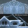 96 LED Curtain Icicle Lights for Party Christmas Decor - 8 Mode, Remote Control