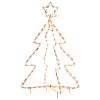 Outsunny 30" Outdoor LED Christmas Tree Rope Lights, LED Outdoor Christmas Decoration with Ground Stakes, Warm White