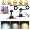 Solar Shed Lights with 1Pack/2Pack Head Light with Separate Panel Wall Mounted Solar Pendant Light Indoor Outdoor with Remote Timer 3 Modes 3 Light Co