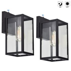 2 Pack dusk to dawn outdoor wall light (size: medium)