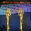 Halloween Decorations with 20 LED lights 8 changeable lighting modes waterproof battery-powered timer Skeleton Hand Realistic Halloween skeleton indoo