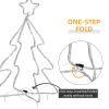 Outsunny 30" Outdoor LED Christmas Tree Rope Lights, LED Outdoor Christmas Decoration with Ground Stakes, Warm White
